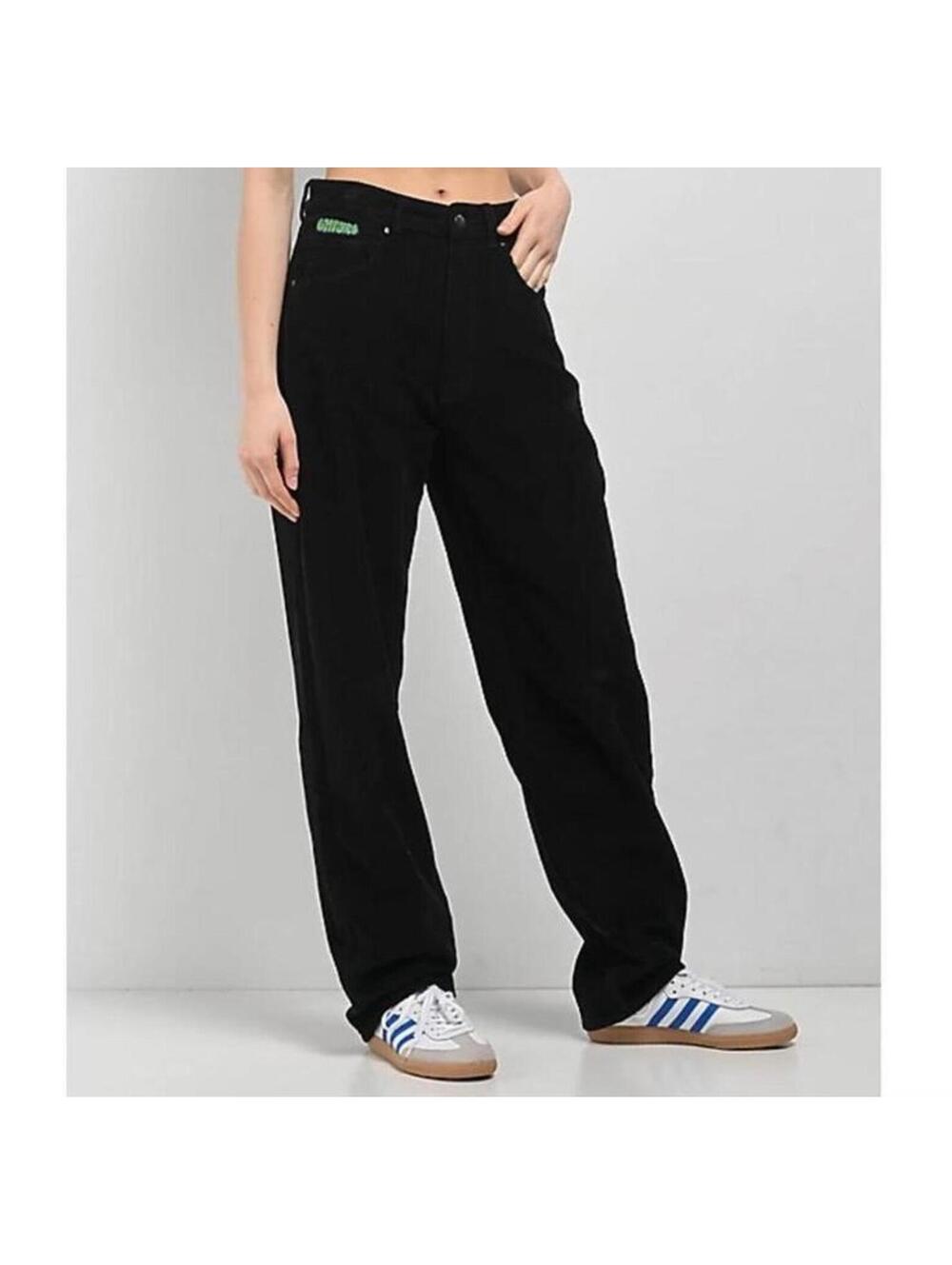 Empyre Tori Black Corduroy Loose Fit High Waisted Pants Size 4